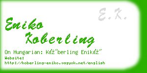 eniko koberling business card